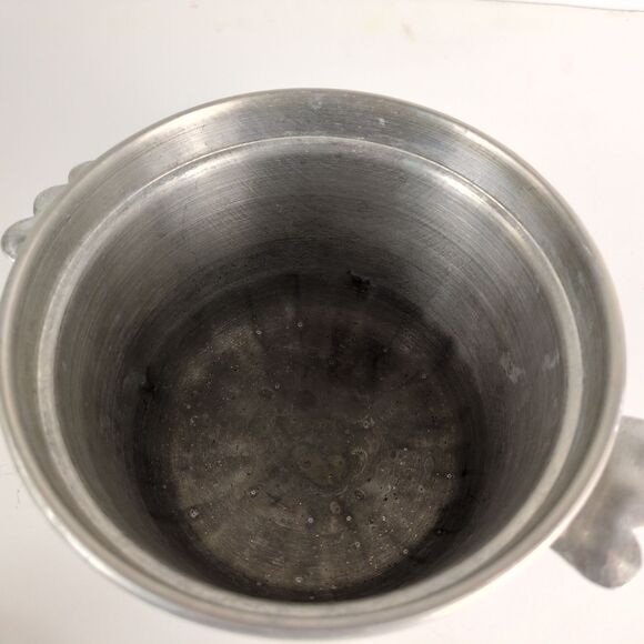 Vintage Mid Century Hammered Aluminum Insulated Ice Bucket, Made in Italy - Picture 5 of 8